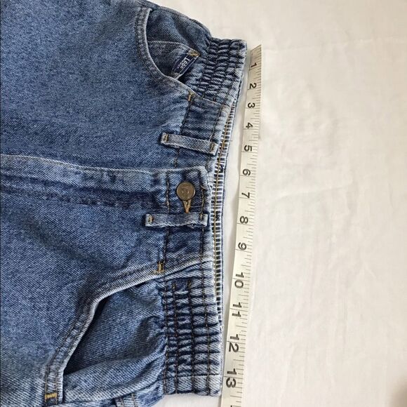 Vintage 80’s LEE Jeans Elastic Waist Fly Zip High Rise Crop Jeans Sz 10 - Picture 10 of 16